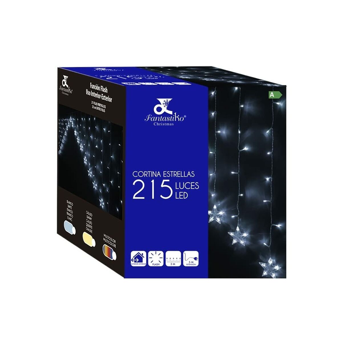 LED Curtain Lights Stars Multicolour 8 m 16 X 15 X 19 CM